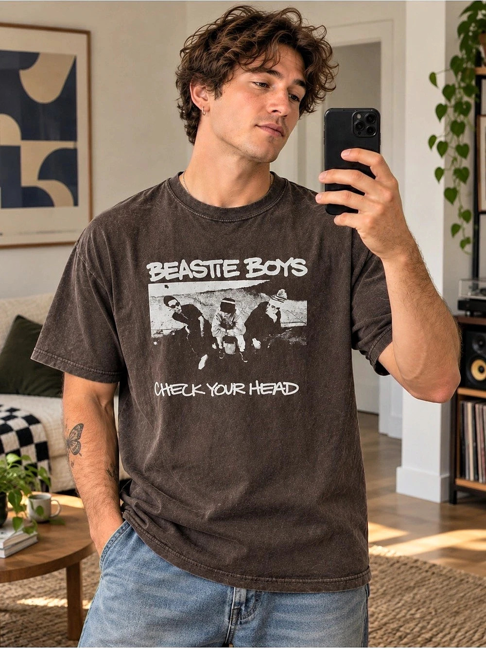 Gildan Beastie Boys Graphic Tee in Dark Chocolate